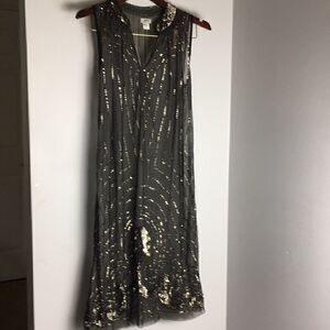 Hoss Intropia | Sheer Sequin Dress Cover Up | 38/M